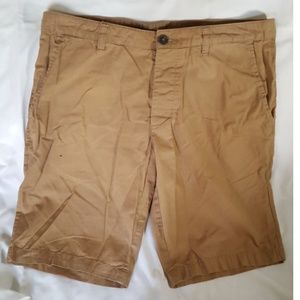 Beige Regular Fit Shorts